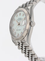 39688: Rolex Datejust 36, Ref. 126234, Mother of Pearl Diamond Dial, 2022 Full set