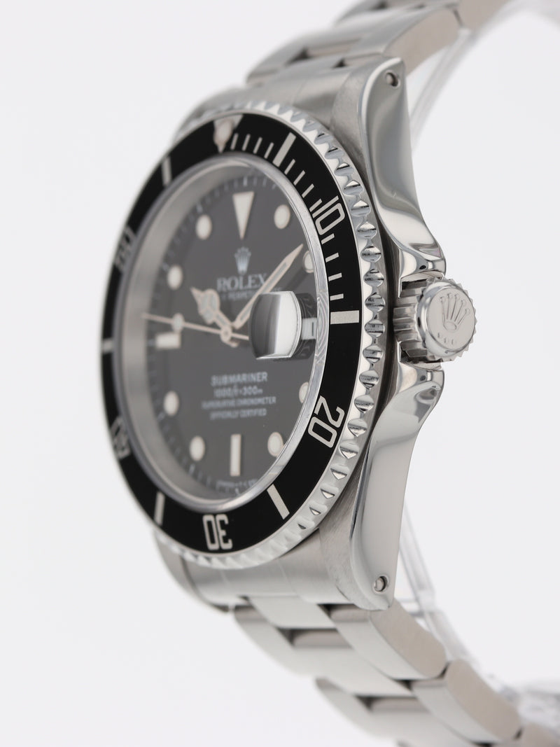 39706: Rolex Submariner 40, Ref. 16610, Box and Papers Circa 1997