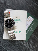 39714: Rolex Explorer 36, Ref. 14270, Rolex Papers Circa 2000 and Rolex Service Card