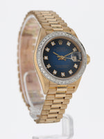 39728: Rolex Ladies President, Ref. 69178, Blue Vignette Dial, Rolex Box