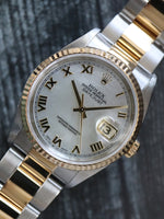 39731: Rolex Datejust 36, Ref. 16233, MOP Roman Dial, Box and Papers 2003