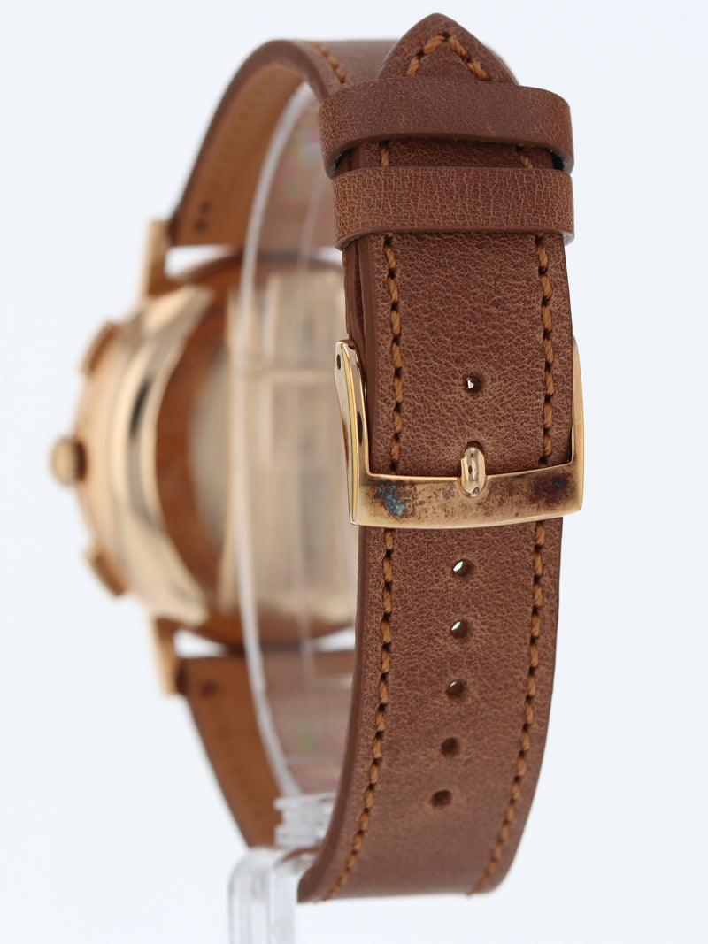 39753: Longines 18k Rose Gold Vintage Flyback Chronograph, Ref. 7414