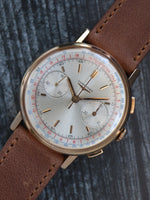 39753: Longines 18k Rose Gold Vintage Flyback Chronograph, Ref. 7414