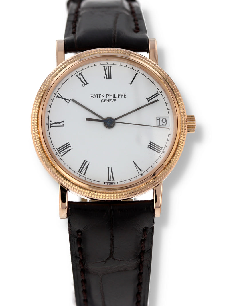 39755: Patek Philippe 18k Rose Gold Calatrava, Automatic, Ref. 3802/200R