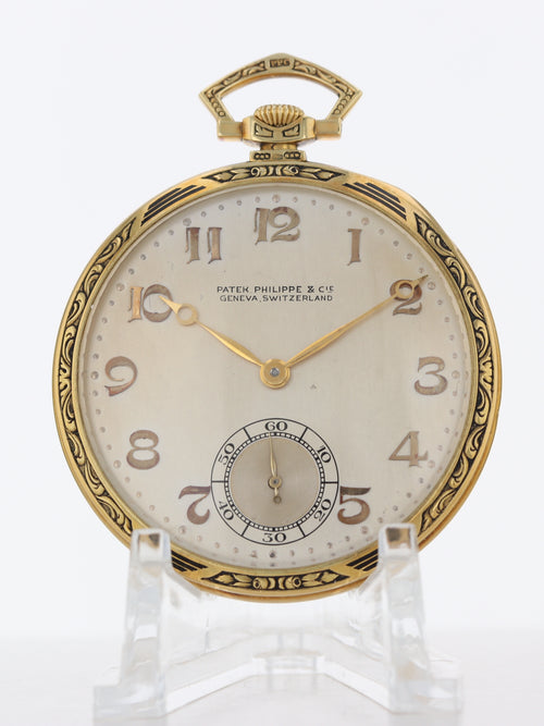 39756: Patek Philippe 18k Pocketwatch, Original Box and Papers