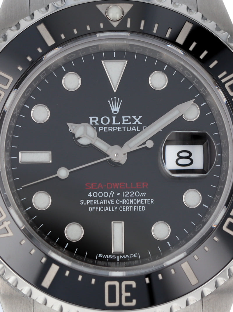 39768: Rolex Red Anniversary Sea-Dweller, Ref. 126600, 2018 Full Set, 2023 Service Card