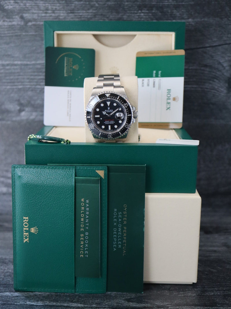 39768: Rolex Red Anniversary Sea-Dweller, Ref. 126600, 2018 Full Set, 2023 Service Card