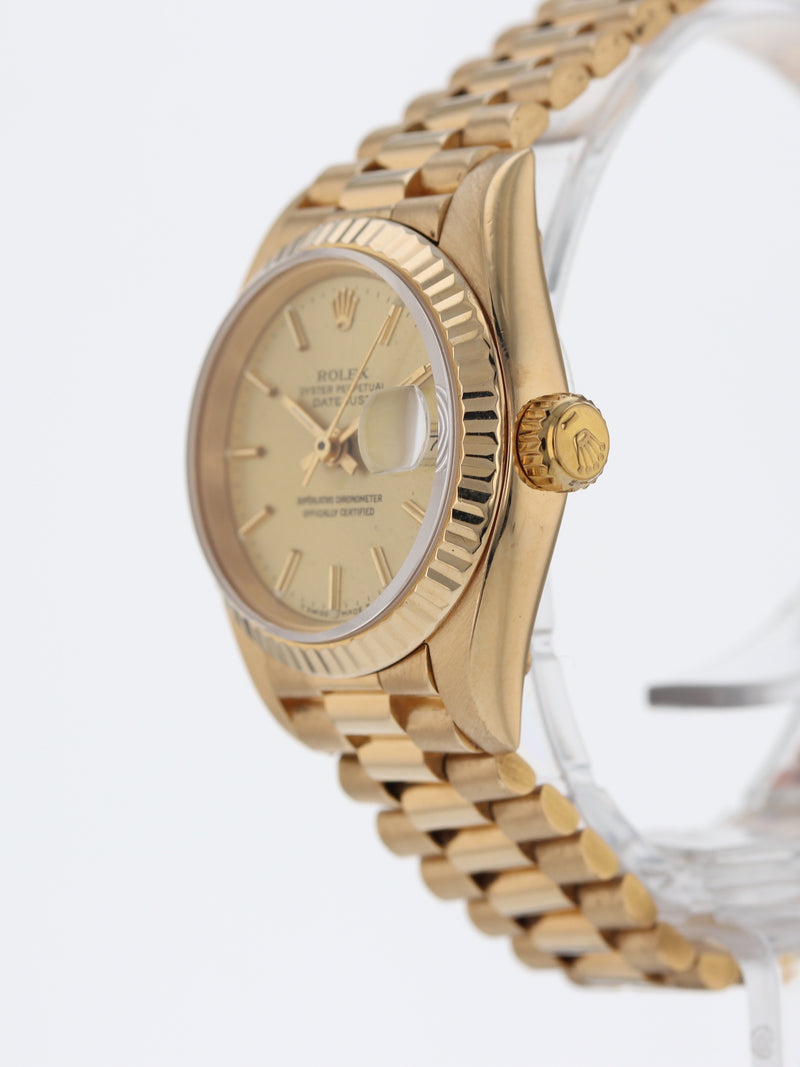 39788: Rolex 18k Yellow Gold Ladies President, Ref. 69178, Circa 1987