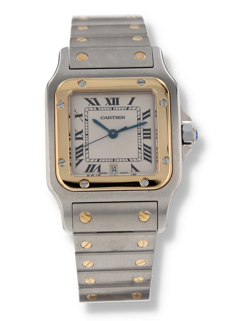 39852: Cartier Medium Santos Galbee, Quartz, Ref. 1566