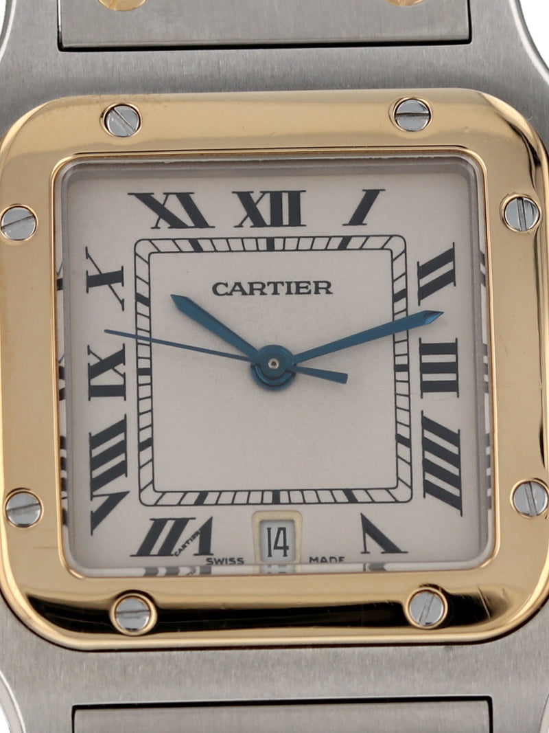 39852: Cartier Medium Santos Galbee, Quartz, Ref. 1566