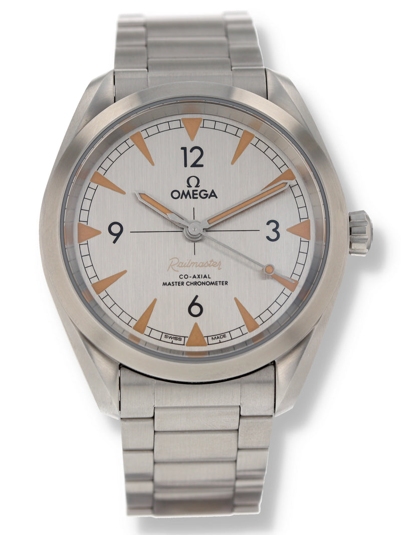 39872: Omega Seamaster Railmaster, Ref. 220.10.40.20.06.001, Box and Pictogram Card