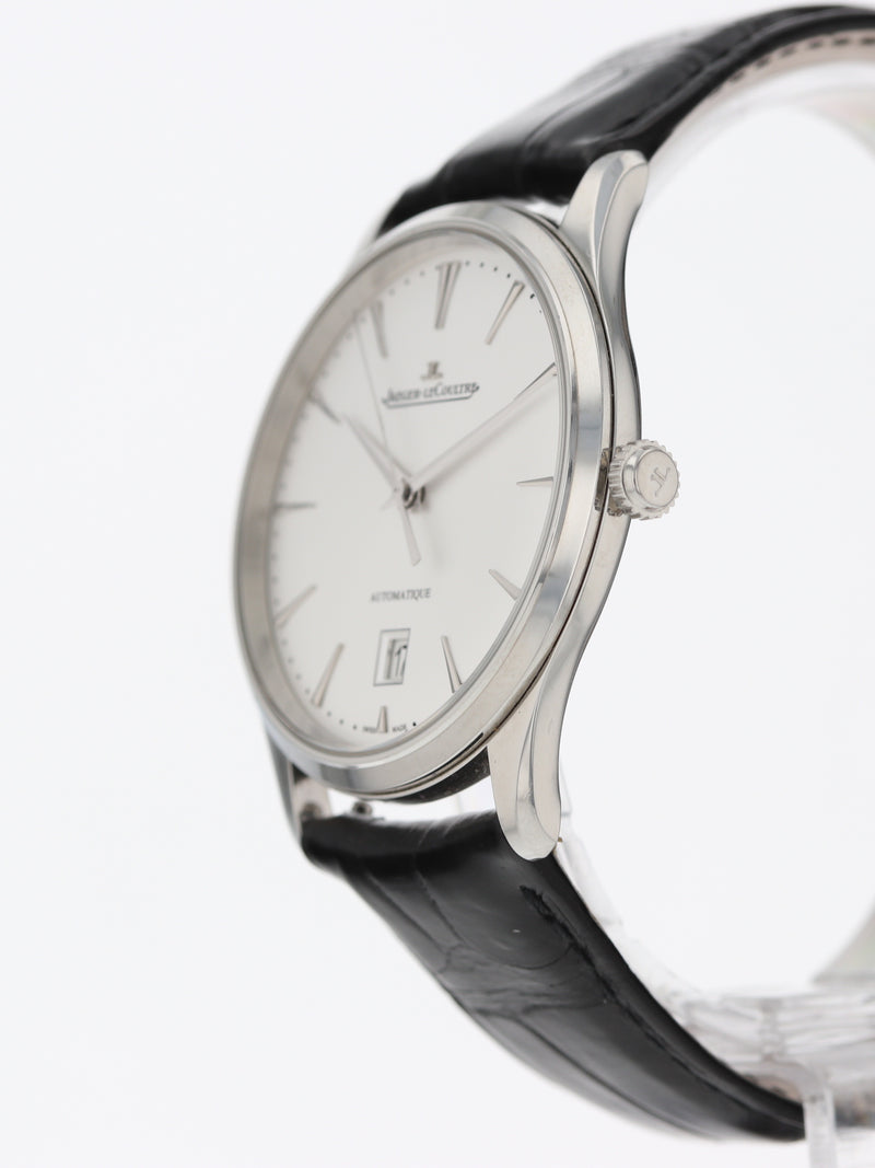 39875: Jaeger LeCoultre Master Ultra Thin Date, Ref. Q1238420, Box and 2021 Card