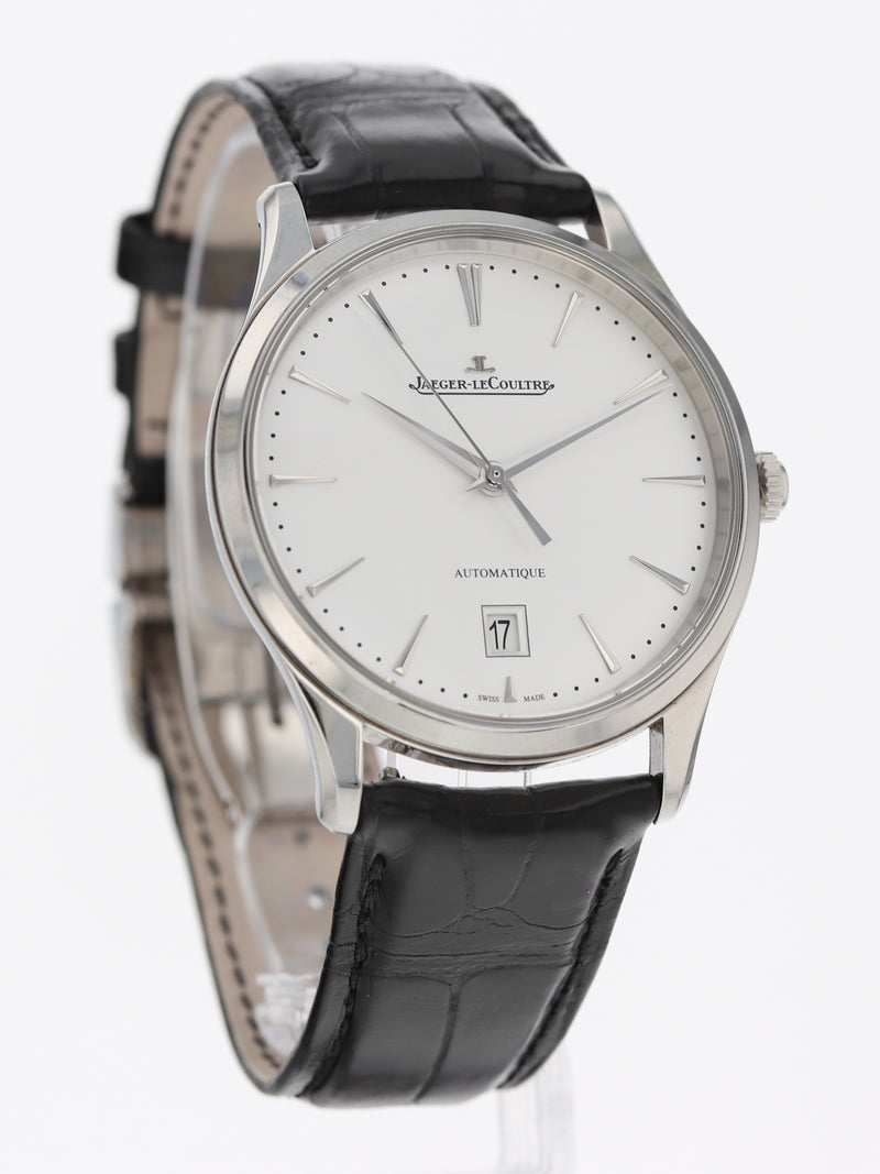 39875: Jaeger LeCoultre Master Ultra Thin Date, Ref. Q1238420, Box and 2021 Card