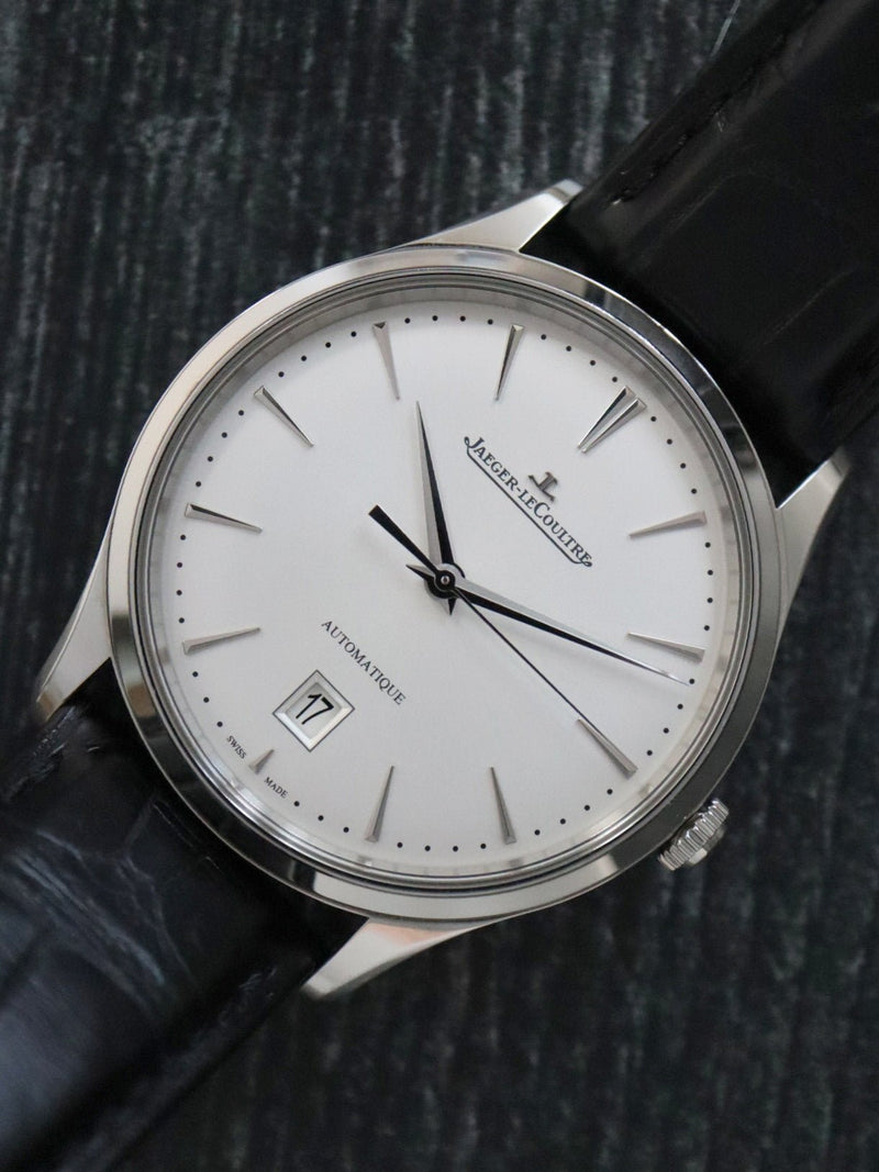 39875: Jaeger LeCoultre Master Ultra Thin Date, Ref. Q1238420, Box and 2021 Card