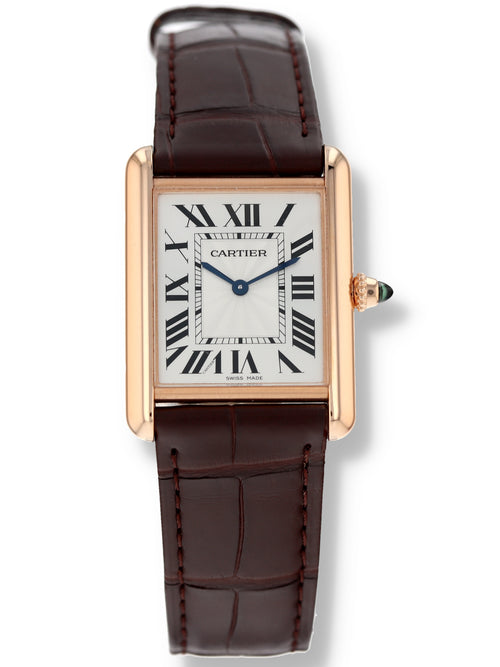 39895: Cartier 18k Rose Gold Tank Louis Large Model, Ref. WGTA0011, Box and Card