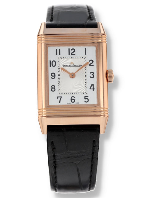 39896: Jaeger LeCoultre Rose Gold Reverso Classic Medium Thin, Ref. Q2542540, Box and Warranty Paperwork