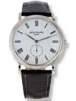 39929: Patek Philippe 18k White Gold Calatrava, Ref. 5116G, Enamel Dial