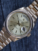 39937: Rolex 18k Yellow Gold Day-Date 36, Ref. 118238, Box + Papers 2001