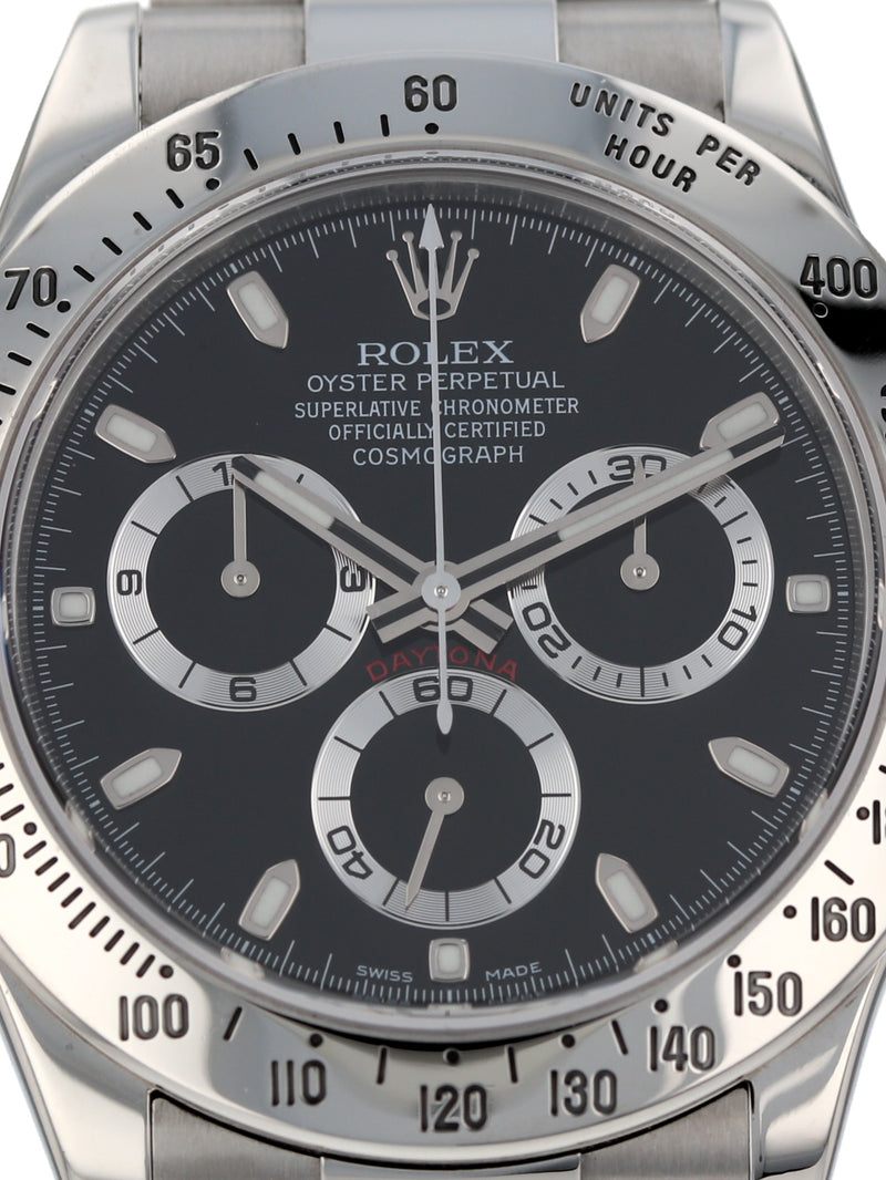 39953: Rolex Daytona, Ref. 116520, Box and 2014 Card. 2024 Service