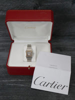 39976: Cartier Small Santos Galbee, Quartz, Ref. W20045C4, Box and Papers