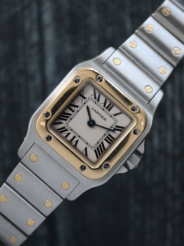 39976: Cartier Small Santos Galbee, Quartz, Ref. W20045C4, Box and