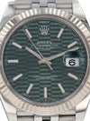 40020: Rolex Datejust 41, Ref. 126334 Green Motif Dial, 2024 Full Set