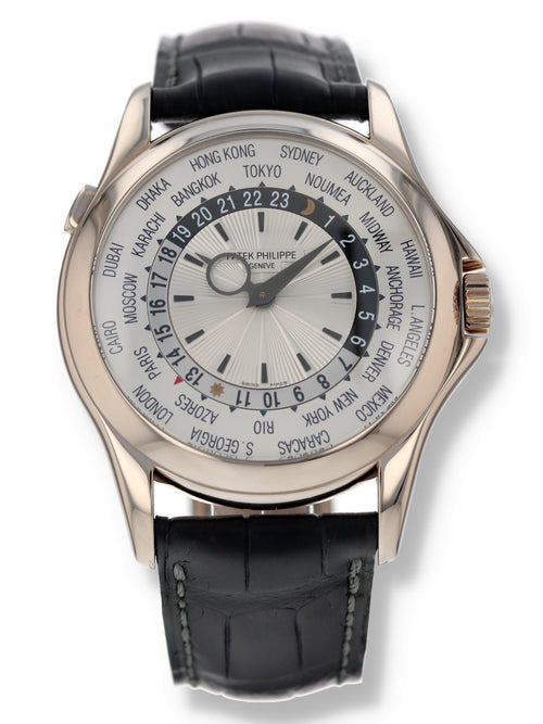 40060: Patek Philippe 18k White Gold World Time, Automatic, Ref. 5130G