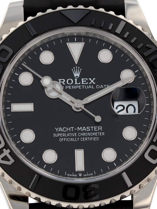 40076: Rolex 18k White Yacht-Master 42, Ref. 226659, 2023 Full Set