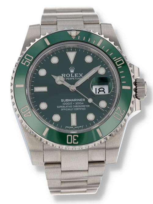 40078: Rolex Submariner 40, Ref. 116610LV "Hulk", 2019 Full Set LIKE NEW