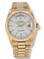 40083: Rolex 18k Yellow Gold President, Ref. 18038, Box and Papers + 2024 Service Card