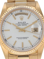 40083: Rolex 18k Yellow Gold President, Ref. 18038, Box and Papers + 2024 Service Card