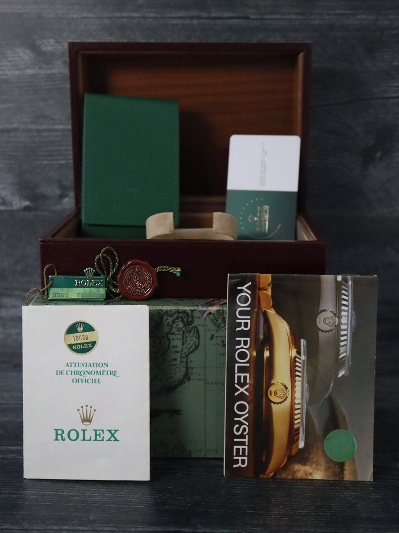 40083: Rolex 18k Yellow Gold President, Ref. 18038, Box and Papers + 2024 Service Card