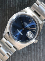 40118: Rolex Datejust 36 Blue Dial, Ref. 16200, Circa 1997