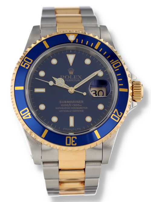 (RESERVED) 40139: Rolex Submariner 40, Ref. 16613, Circa 1997, Box and Booklets, UNPOLISHED