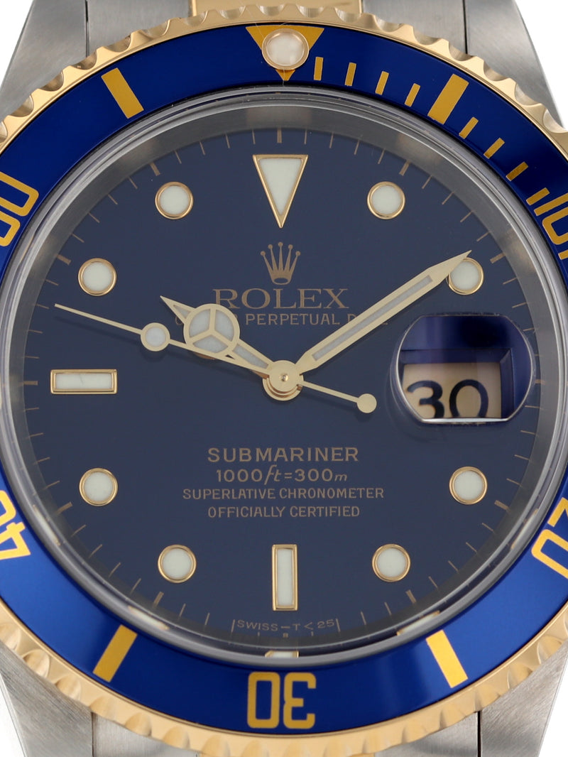 40139: Rolex Submariner 40, Ref. 16613, Circa 1997, Box and Booklets, UNPOLISHED