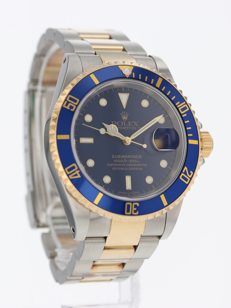 40139: Rolex Submariner 40, Ref. 16613, Circa 1997, Box and Booklets, UNPOLISHED