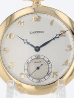 40157: Cartier 18k Yellow Gold Pocketwatch, SIze 46mm, Circa 1920's