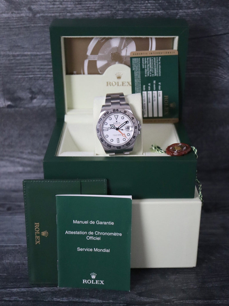 40163: Rolex Explorer II 42mm, Ref. 216570, Box and 2013 Card NEW OLD STOCK