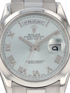 40186: Rolex Platinum President, Ref. 118206, Box and Papers 2006, 2023 FACTORY SERVICED