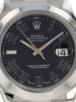 40218: Rolex Datejust II, Ref. 116300, Box and 2014 Card, 2025 Rolex Service Card