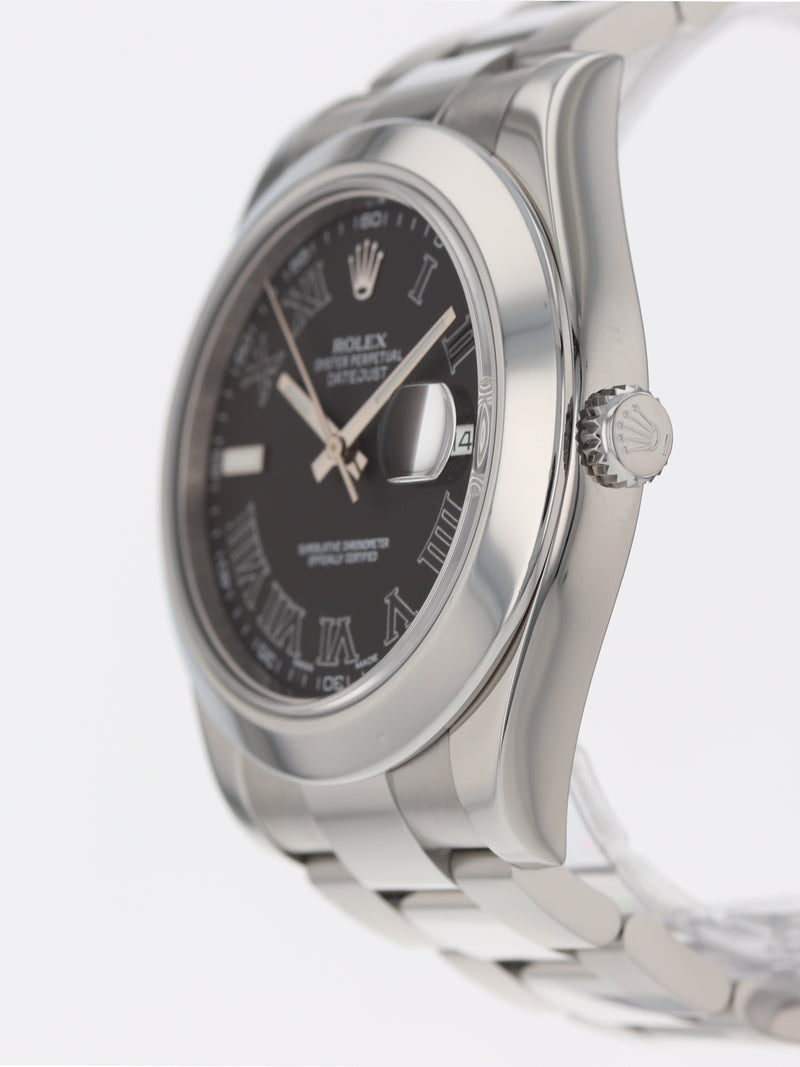 40218: Rolex Datejust II, Ref. 116300, Box and 2014 Card, 2025 Rolex Service Card