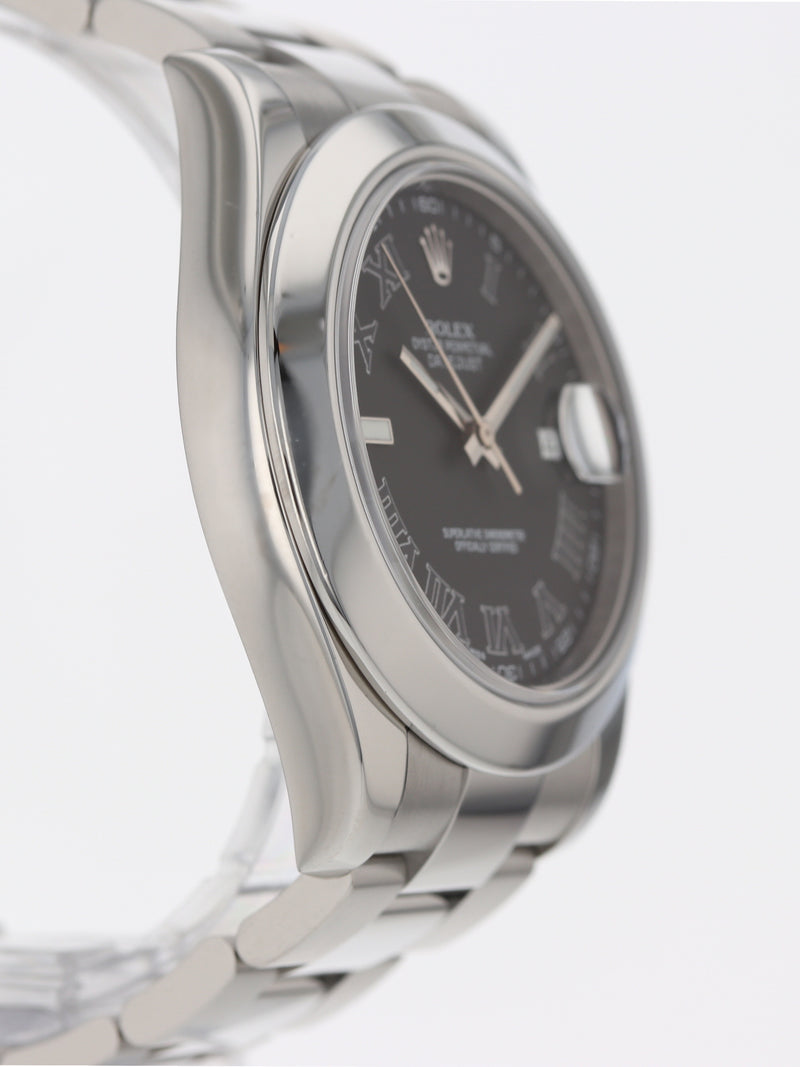 40218: Rolex Datejust II, Ref. 116300, Box and 2014 Card, 2025 Rolex Service Card