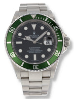 40219: Rolex Submariner "Kermit", Ref. 16610V, Box and 2010 Card, 2020 Rolex Service Card