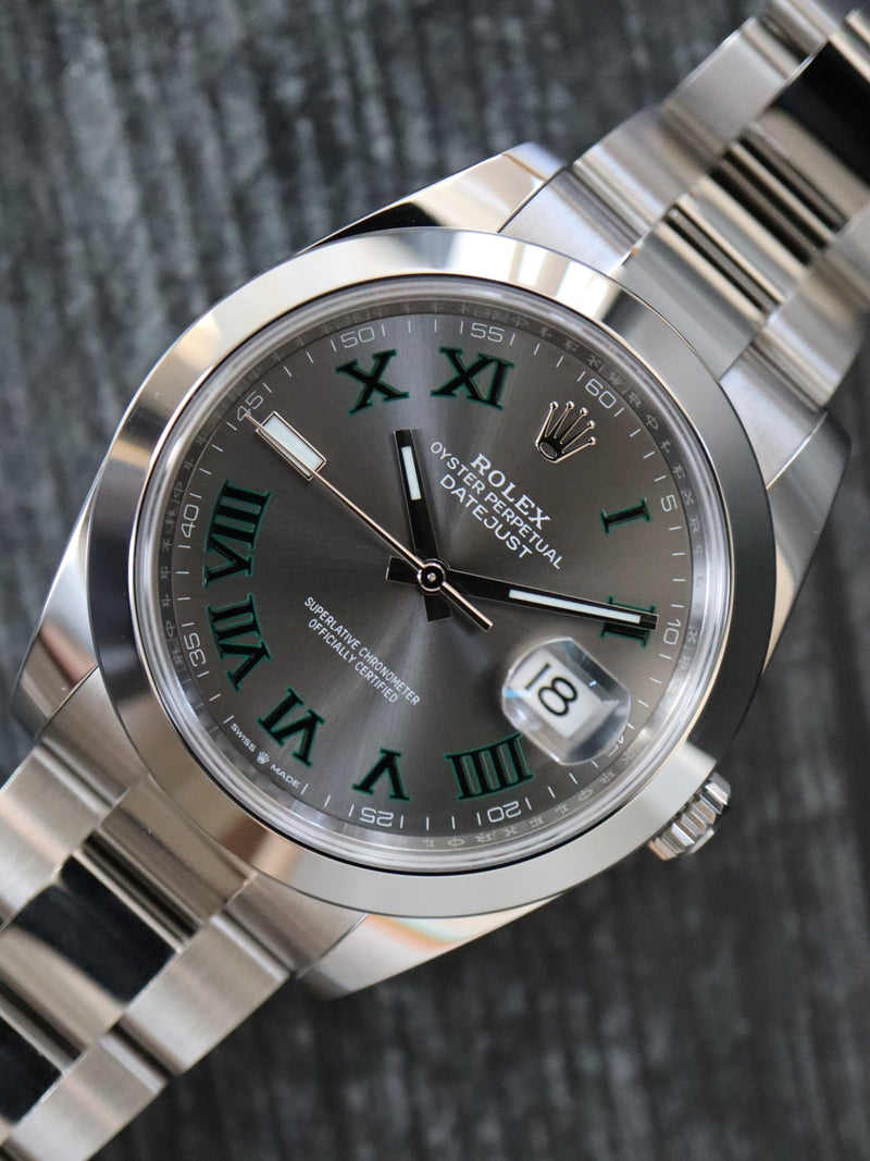 40233: Rolex Datejust 41, "Wimbledon" Dial, Ref. 126300, 2024 Full Set UNWORN