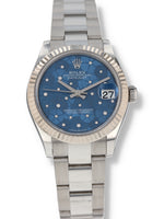 40240: Rolex Datejust 31, Azzurro Blue Floral Motif Diamond Dial, Ref. 278274, 2024 full set