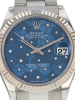 40240: Rolex Datejust 31, Azzurro Blue Floral Motif Diamond Dial, Ref. 278274, 2024 full set