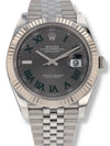 40280: Rolex Datejust 41, "Wimbledon" Dial, Ref. 126334, 2019 Full Set + 2025 Service Card