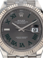 40280: Rolex Datejust 41, "Wimbledon" Dial, Ref. 126334, 2019 Full Set + 2025 Service Card