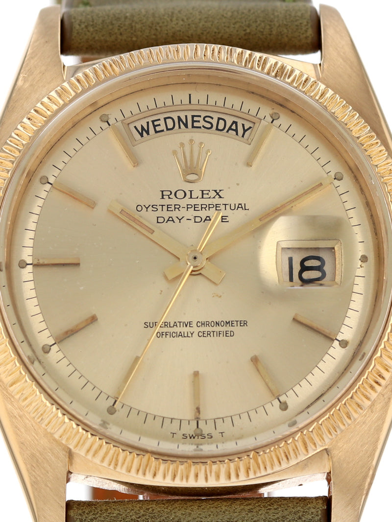 40360: Rolex Vintage President, "Bark" Bezel, Ref. 1807, Circa 1968