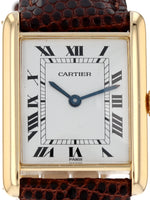 40366: Cartier 18k Vintage Tank, Paris Case, Manual